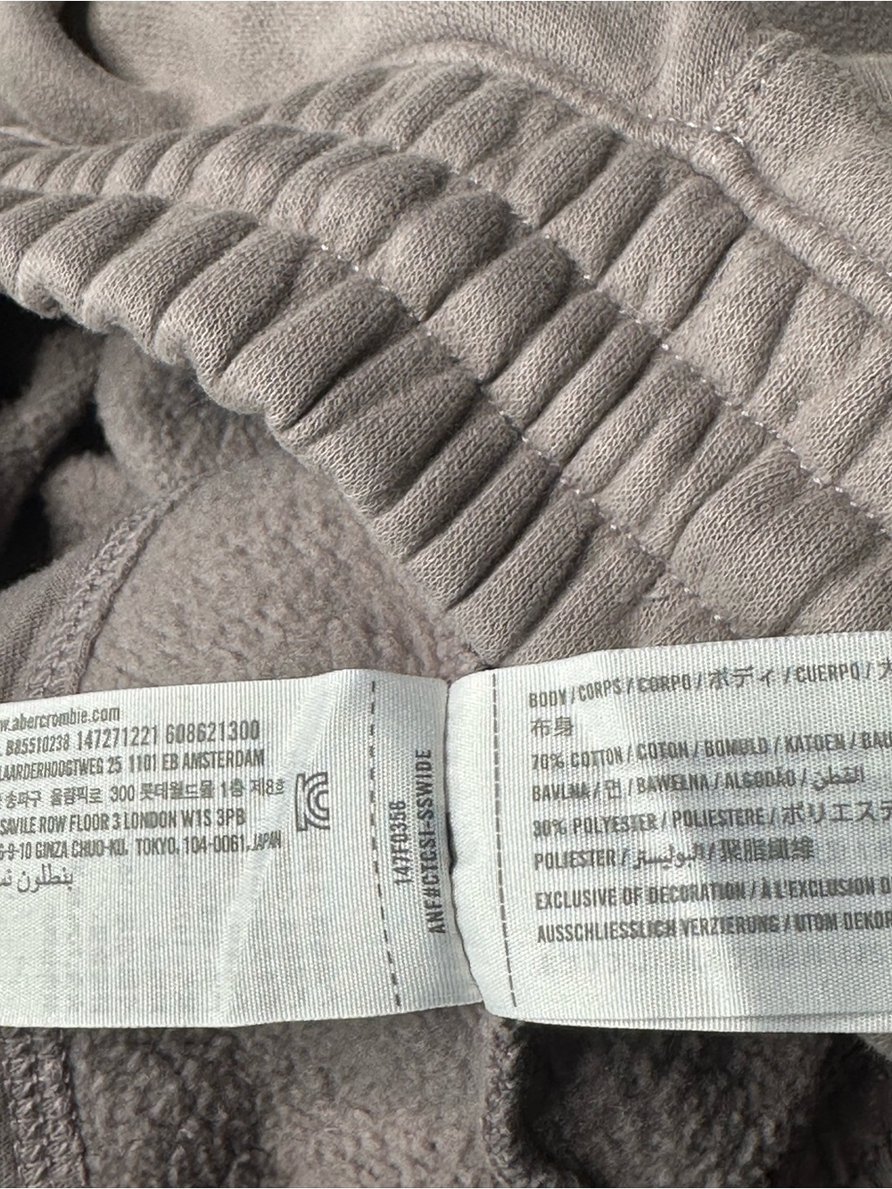 Abercrombie & Fitch High Rise Sunday Sweatpants in Taupe - Picture 6 of 8